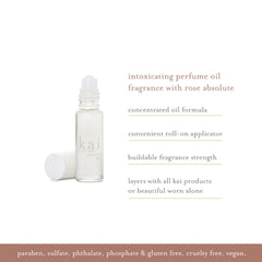 Kai perfume oil US-made packaging emphasizes vegan, cruelty-free design.