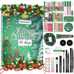 KAICOERLY makeup advent calendar front view showcasing 24-day festive surprises.