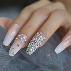 Kaipheiquan 3200 flat backed rhinestones laid out for precise embellishment on nails or accessories
