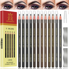 KAIQI Eyebrow Pencils Set packaging closeup, premium presentation ideal as gift