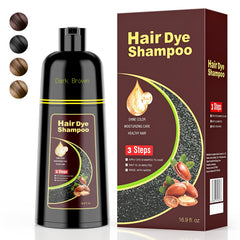 KAISASA dark brown hair dye shampoo packaging highlights easy three-in-one use