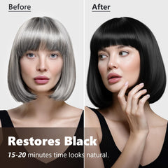 KAISASA application on dry hair—simple, timer-free color for quick touch-ups.