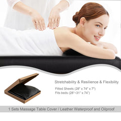 KAKU HOME elastic-fit massage table cover shows secure fit during treatments