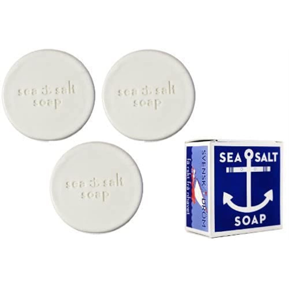 Kala Swedish Dream Sea Salt Soap pack of 3 bars ready for a refreshing skin care ritual.