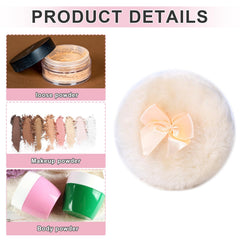 KALIONE powder puff holding in hand palm-size for precise application