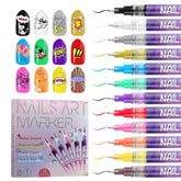 Kalolary 12 color nail art pen set packaging ready for gifting and display