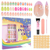 Kalolary 78-pcs kids press-on nails set in multiple designs for fun, mess-free at-home nail art.