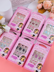 Kalolary nails with multiple patterns for playful home nail art