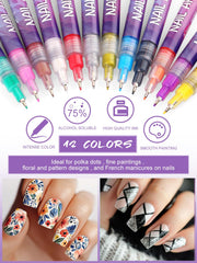 Kalolary nail art pen flow closeup showing smooth ink release