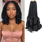 Kaluli crochet hair close-up French curl detail for natural look and easy install