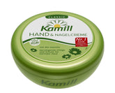 Kamill Classic Hand and Nail Cream jar front view, soothing dry skin care