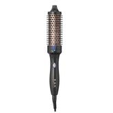 K&K Heated Curling Brush 1.5-inch barrel close-up for even heat and smooth styling.
