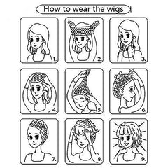 Kaneles Mullet Wig in-pack cap included for quick wear
