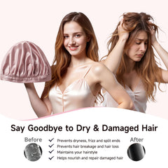 Kaome silk bonnet adjustable elastic band ensures comfortable, non-slip fit.