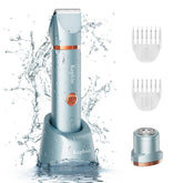 KAPHIO bikini trimmer blue close-up for gentle skin protection