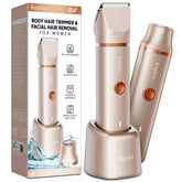KAPHIO bikini-trimmer closeup ceramic-head showing skin-gentle trimming for sensitive areas.
