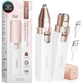 KAPHIO eyebrow facial hair remover closeup highlighting precise, gentle grooming for sensitive skin.