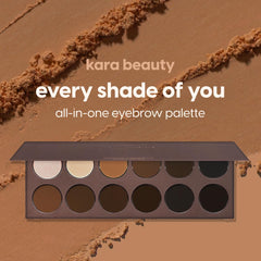 Kara Beauty Eyebrow Kit matte powders swatches for natural to sculpted looks
