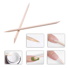 Kare & Kind double-ended cuticle-pusher orange wood for dirt removal and cuticle edging.