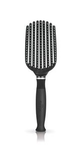 KareCo Tangle Buster Brush paddle design glides through wet hair for gentle detangling.
