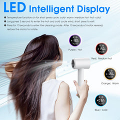 KARFUN Plasma Hair Dryer LED display image highlights precise settings for effortless styling.