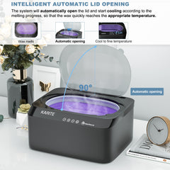 Karite paraffin wax warmer showing 20min fast melt speed
