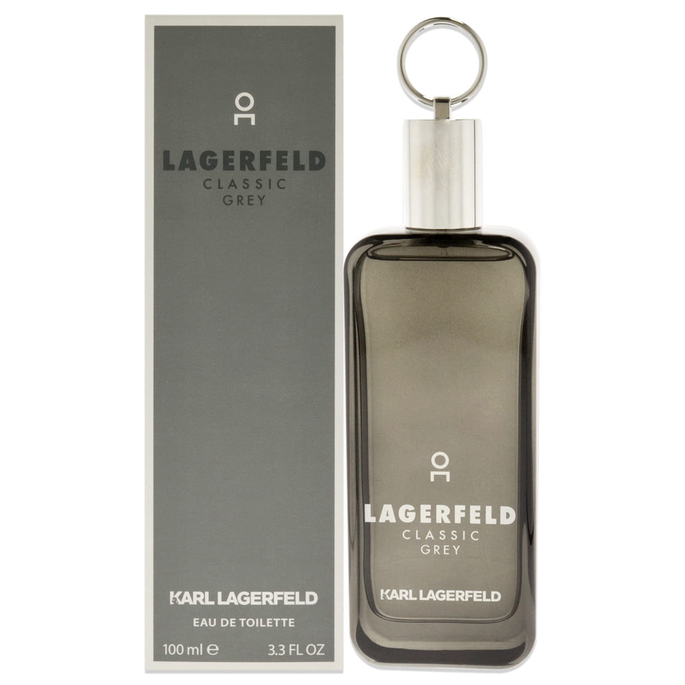 Karl Lagerfeld Paris Classic Grey EDT bottle front view for everyday style