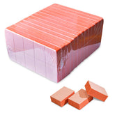 Karlash Nail Mini Orange Buffer Block close-up, smoothing edges for prepping nails before polish