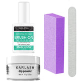 Karlash Nail Repair Kit Crystal Clear bottle shows quick at-home nail repair for damaged nails.