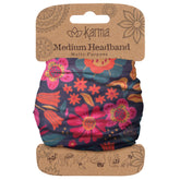 Karma Retro Floral Headband Purple 01 – stylish hair accessory for all-day wear.