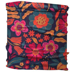 Karma Retro Floral Headband Purple 02 – flexible fit stays in place during workouts.
