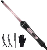 Karrong 3/8 inch curling iron barrel close-up shows ceramic coating for smooth glide.