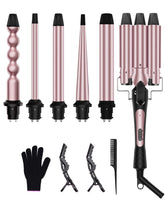Karrong 6-in-1 curling iron set front view for versatile hairstyles.
