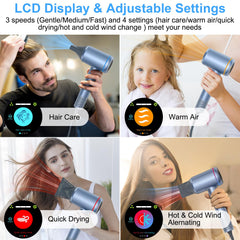 Karrong hair dryer 360 magnetic nozzle for versatile airflow control.