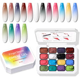 Karroy sponge-pat paint nail gel enables easy gradient nails at home