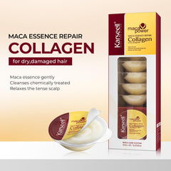 Karseell collagen hair mask application process showing 5-10 minute treatment