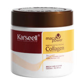 Karseell collagen hair treatment jar highlights rich conditioning for dry, damaged hair.