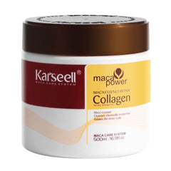 Karseell collagen hair treatment jar highlights rich conditioning for dry, damaged hair.