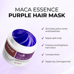 Karseell Purple Hair Mask applied to damp hair for cool-toned results.