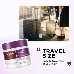 Karseell Purple Hair Mask in process, showing color-depositing violet pigments for toning.