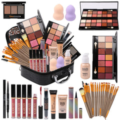KARUIZI all-in-one makeup kit cosmetic bag closed for organized travel.