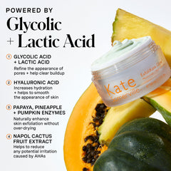 Kate Somerville ExfoliKate Glow Moisturizer cream texture swatch demonstrates a smooth, even skin surface