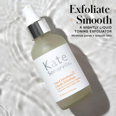 Kate Somerville Liquid ExfoliKate nightly routine setup for smoother skin.