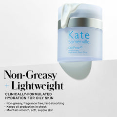 Kate Somerville Oil Free Moisturizer fragrance-free label highlights sensitive-skin option
