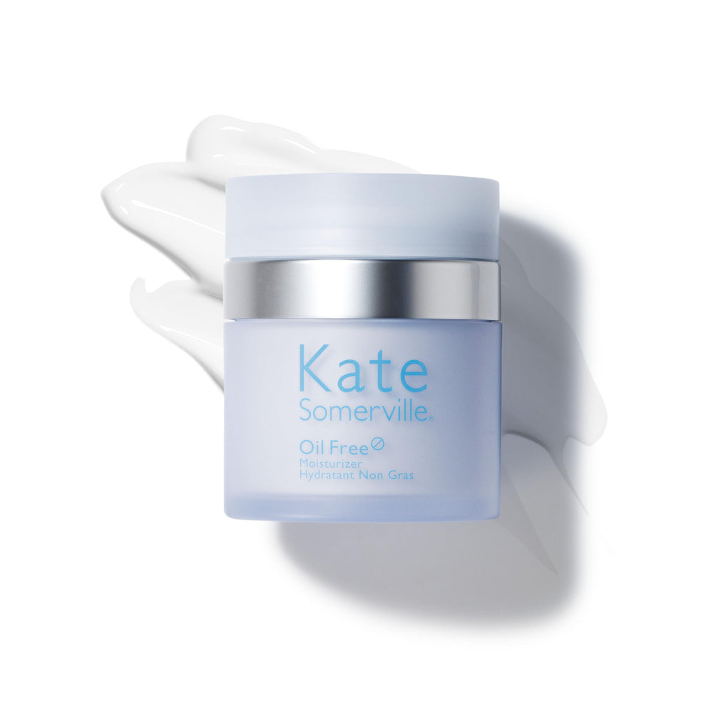 Kate Somerville Oil Free Moisturizer packaging shows pump for easy daily hydration