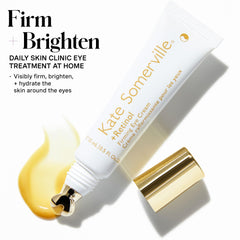 Kate Somerville Retinol Eye Cream being dabbed under-eye for gentle rejuvenation.