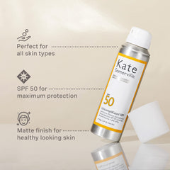 Kate Somerville UncompliKated SPF 50 matte finish applied to prepared makeup.