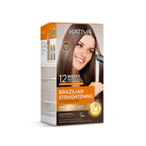 KATIVA Brazilian Keratin Kit bottle showing at-home smoothing potential