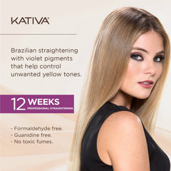 KATIVA straightening brush and gloves included for precise styling