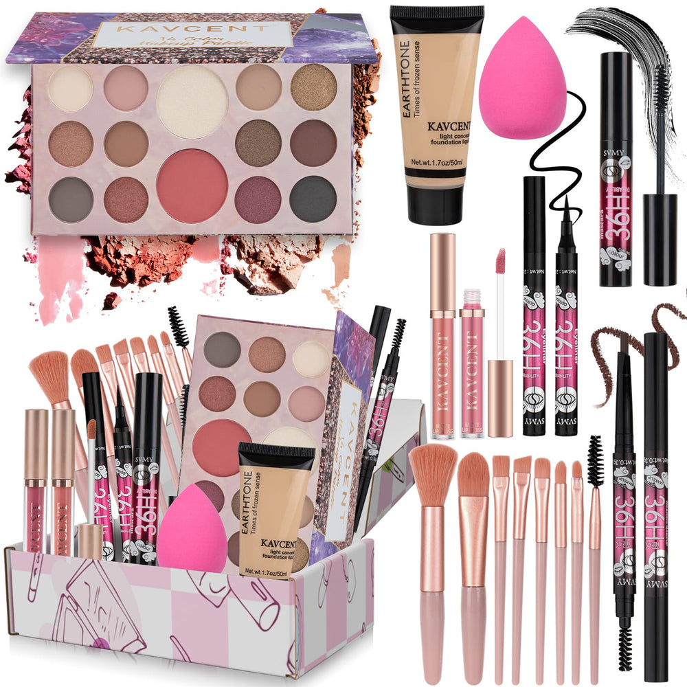 KAVCENT makeup kit all-in-one palette for quick, complete everyday looks for teen daily routine